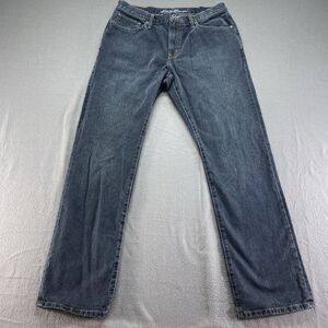 Eddie Bauer Jeans Mens 36X34 Black Straight Grunge Mid Rise‎ Outdoor